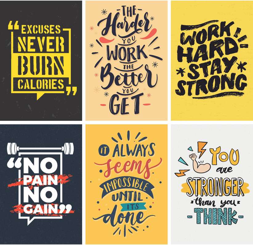 Highfive 6 HD Motivational Wall Posters and Inspirational Quotes for School office Students Home Paper Print, Rolled A4 size back double sided tape