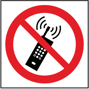 Highfive No mobile phones self adhesive