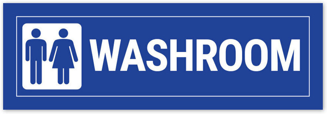 Highfive Plastic Washroom Name self adhesive