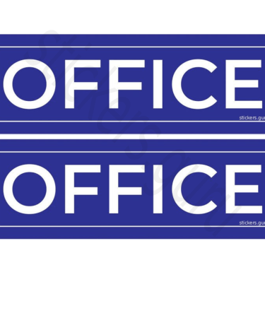 Highfive “Office" sign board stickers self adhesive pack of 2