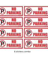 Highfive no parking Sign Board Sticker self adhesive combo
