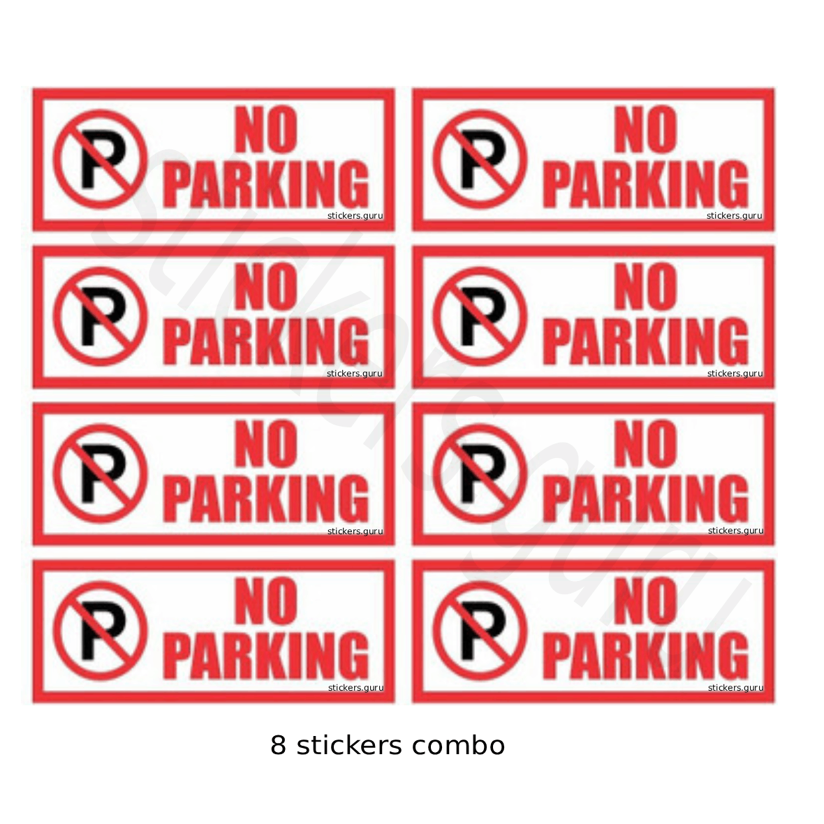 Highfive no parking Sign Board Sticker self adhesive combo