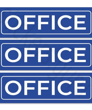 Highfive “office" sign board stickers self adhesive pack of 3
