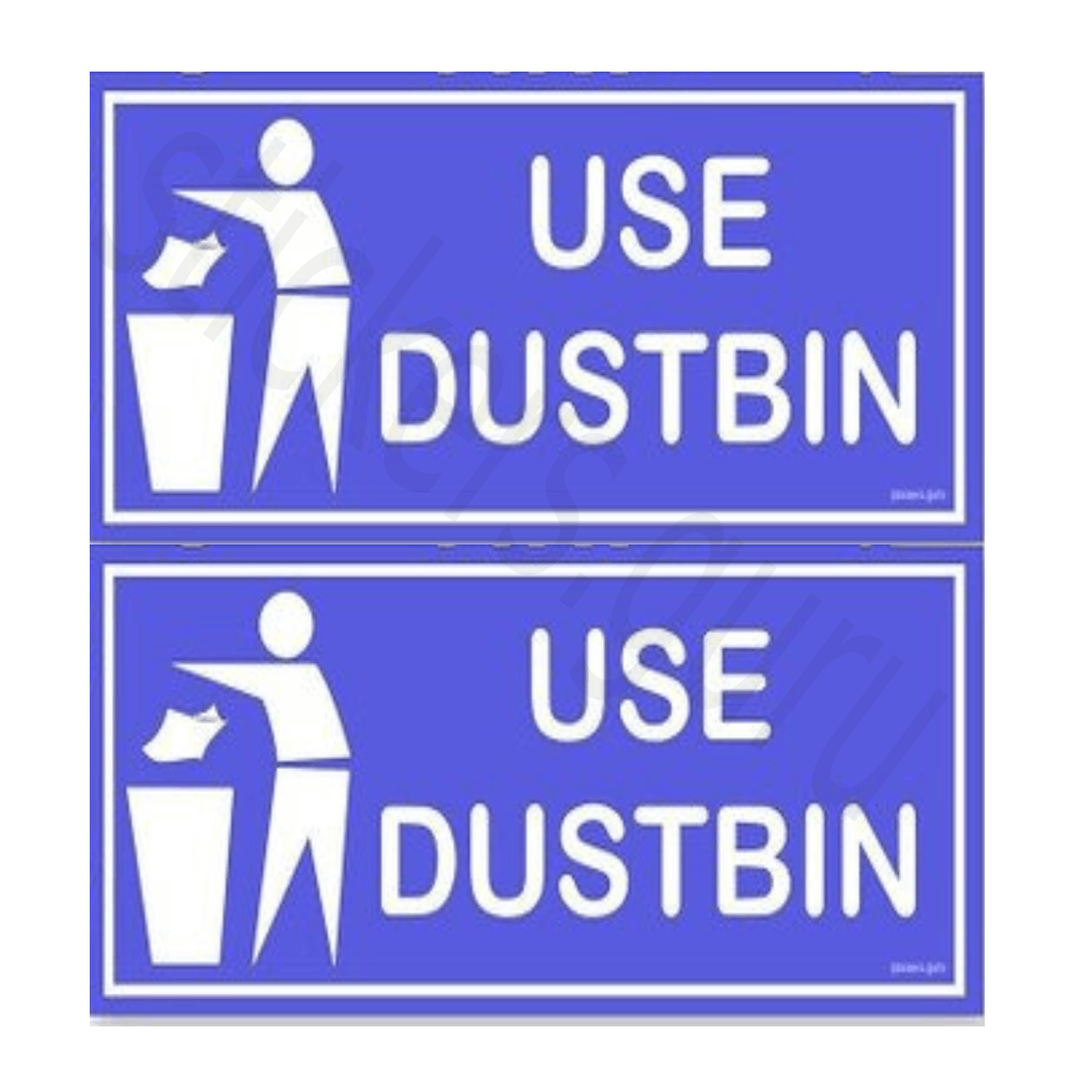 Highfive use dustbin Sign Board Sticker self adhesive Pack of 2