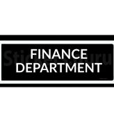 Finance department Sign Board Sticker self adhesive