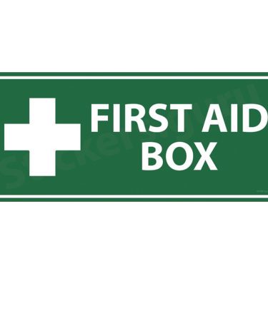 First aid box sign board stickers self adhesive