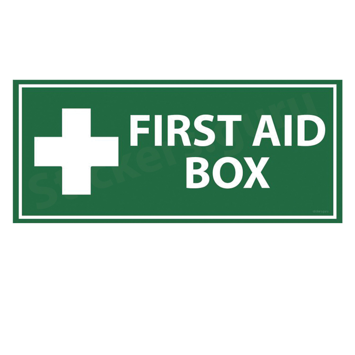 First aid box sign board stickers self adhesive