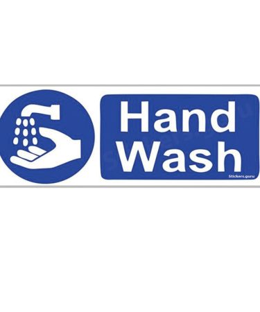Hand wash sign board stickers self adhesive
