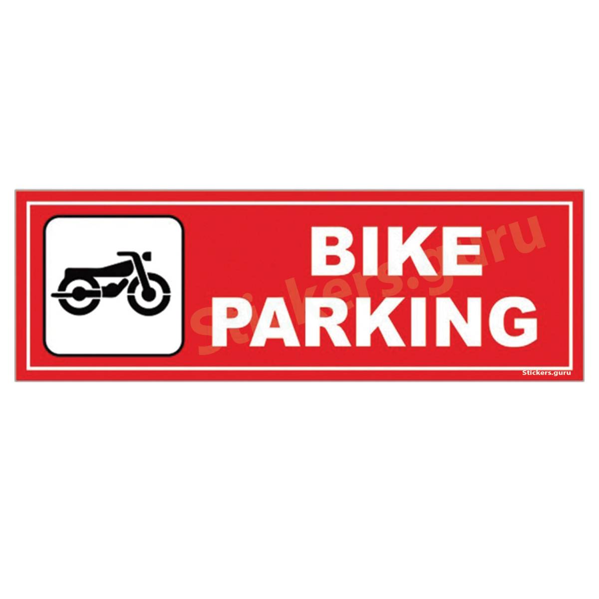 Bike parking Sign Board Sticker self adhesive