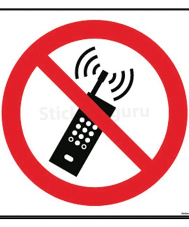 Highfive No mobile phone pic sign board stickers self adhesive