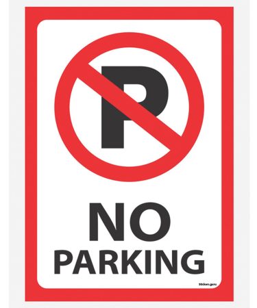 Highfive No parking sign board stickers self adhesive